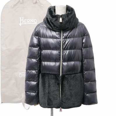 ■美品■Herno ヘルノ ダウンジャケット サイズ44 中綿 フェイクファー ブランド古着【中古】20260204/RA7637