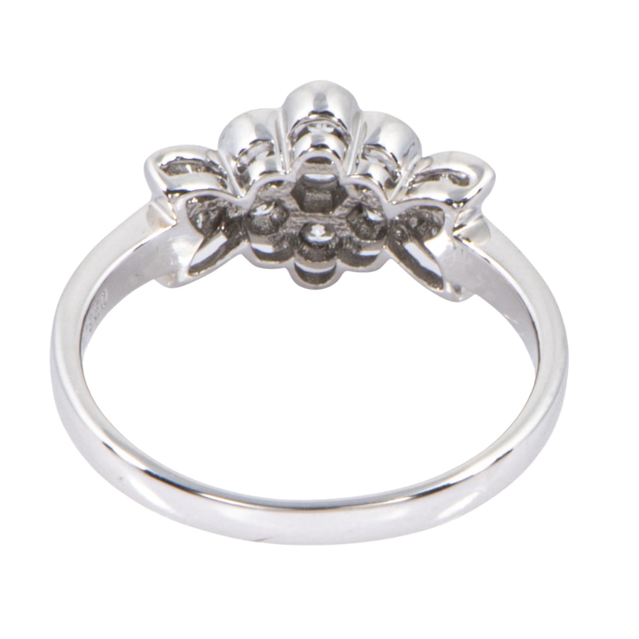 TIFFANY&Co. ティファニー フローラ ダイヤ リング・指輪 Pt950 10号 シルバー【中古】