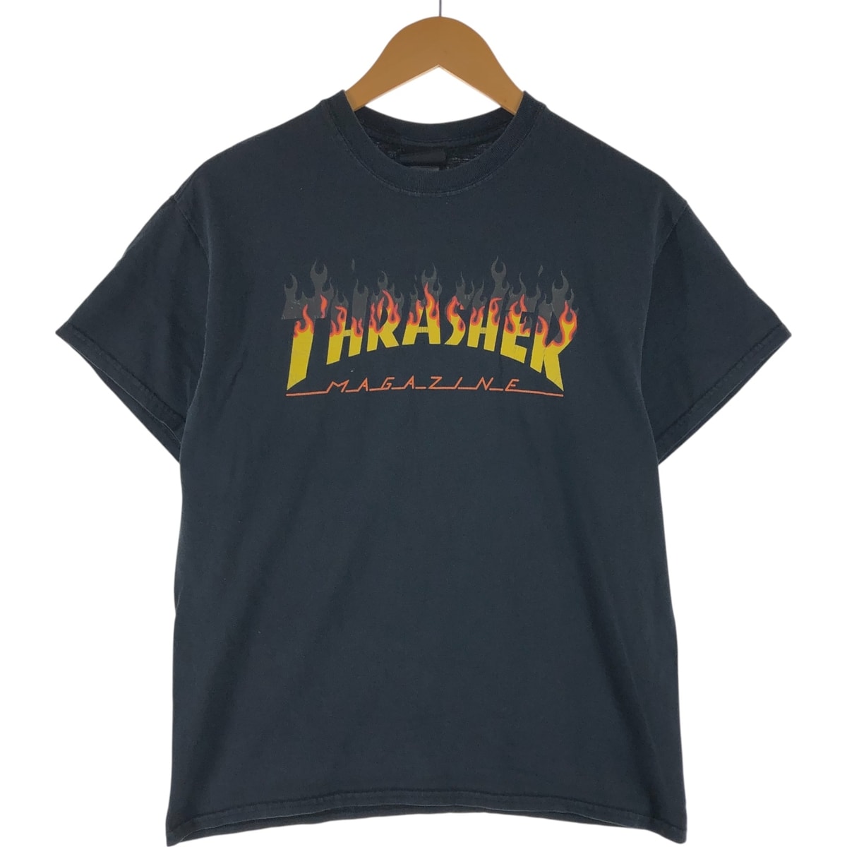 古着 スラッシャー THRASHER ファイヤーパターン サーフ スケートTシャツ メンズM相当/eaa564517