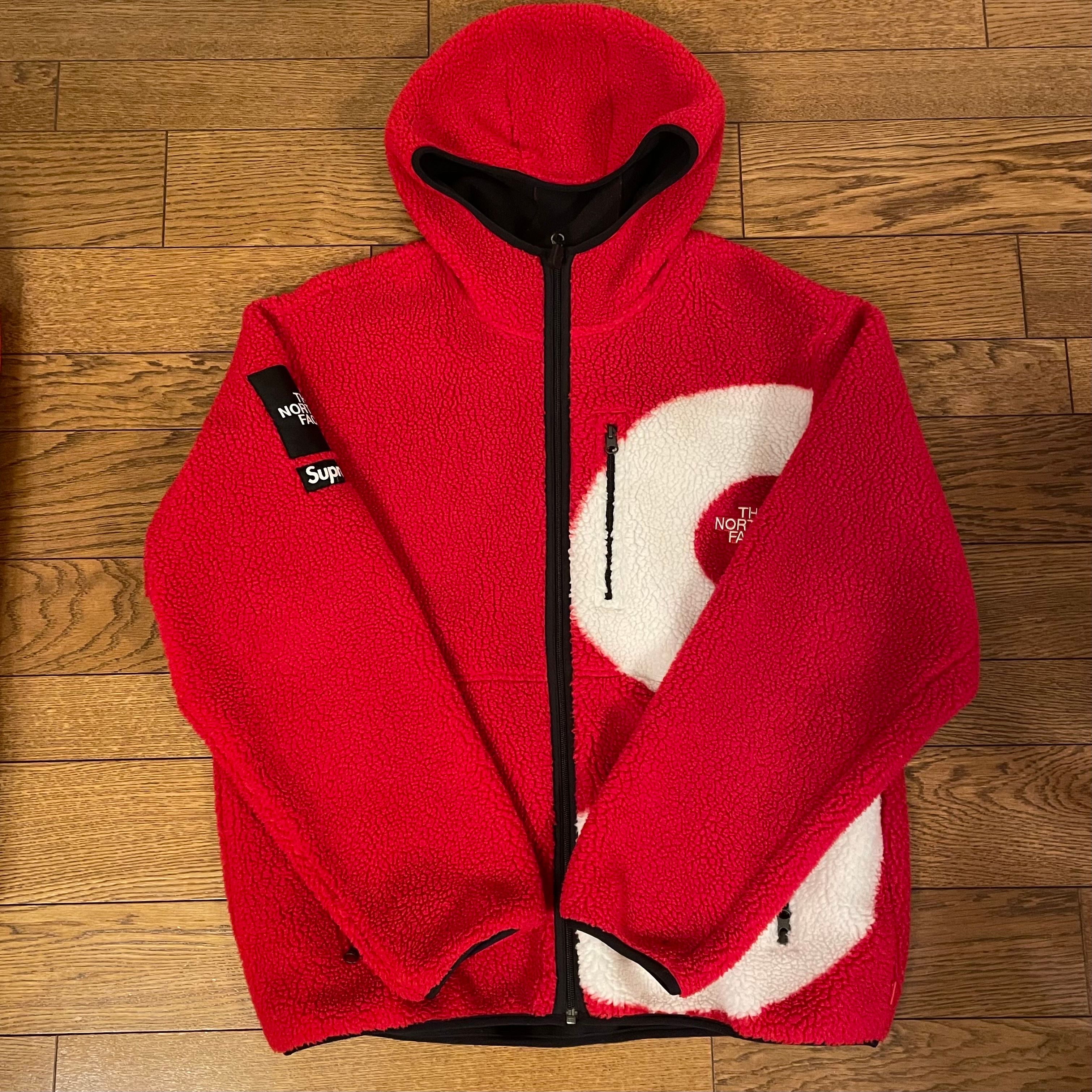 Supreme x The North Face S Logo Hooded Fleece Jacket "Red"