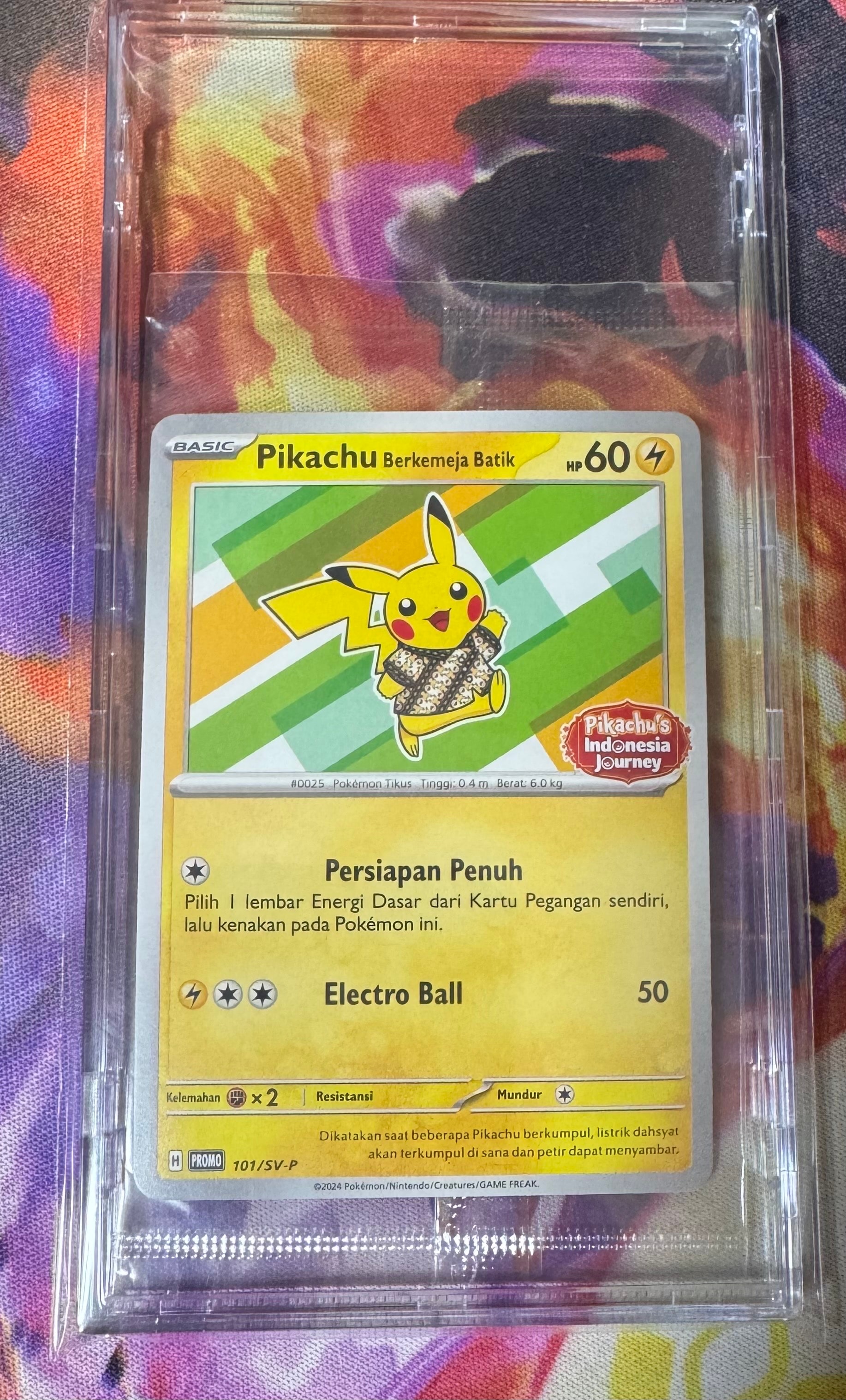 バティックシャツ ピカチュウ psa7 インドネシア 101/sv-p PSA10】 バティックシャツのピカチュウ 《インドネシア語/ピカチュウ柄