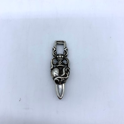 Chrome Hearts Dagger Heart Pendant "Silver"