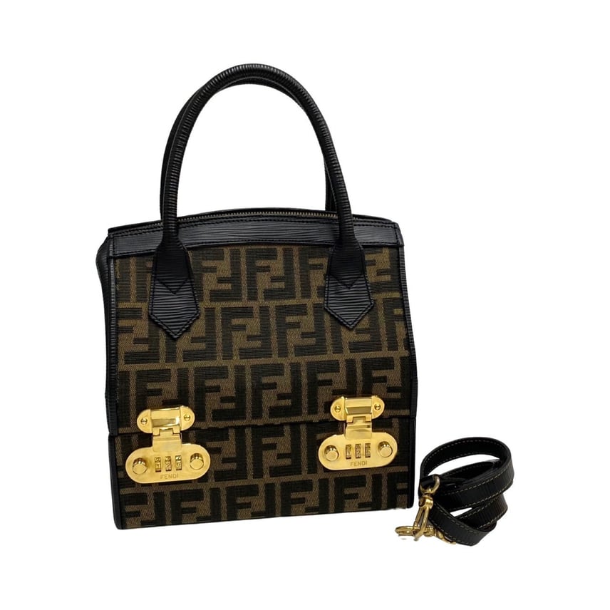 B (目立った傷や汚れなし)】FENDI フェンディ ズッカ レザー B (目立った傷や汚れなし)】FENDI フェンディ ズッカ レザー