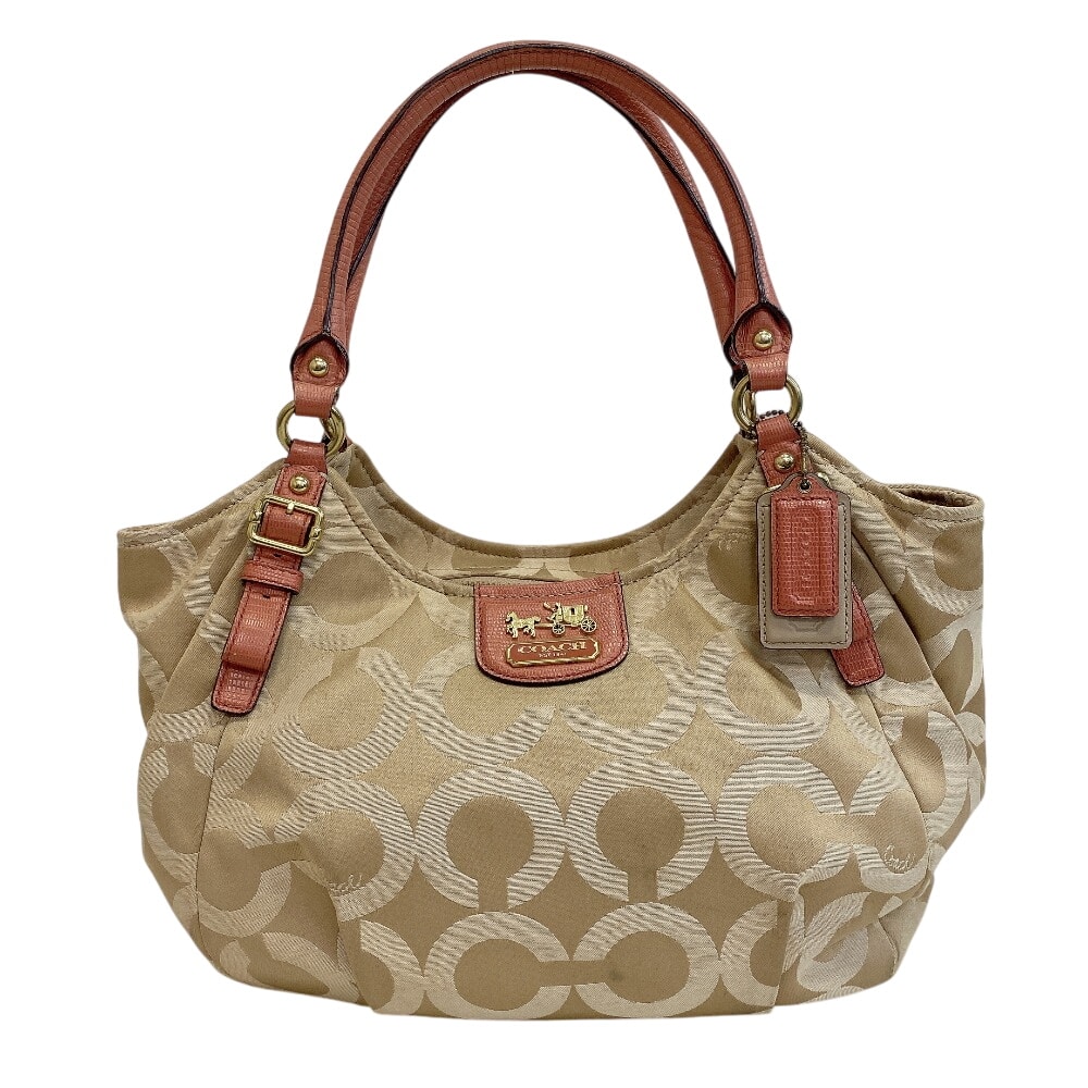 C (やや傷や汚れあり)】コーチ COACH トートバッグ オプアート