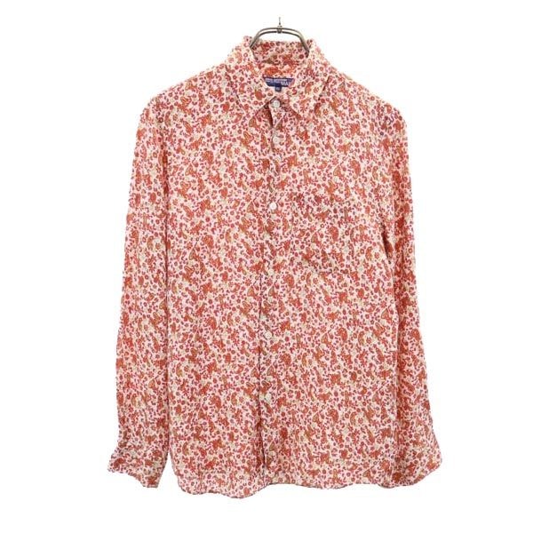 JUNYA WATANABE COMME des GARCONS ジュンヤワタナベコムデギャルソン 2007年 リネン 総柄 長袖 シャツ SS 赤系