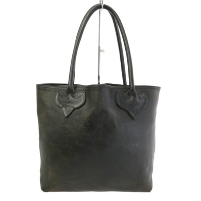 CHROME HEARTS クロムハーツ(原本無) OLD FS TOTE FSトート オールド クロスパッチ レザー トートバッグ ブラック系【中古】