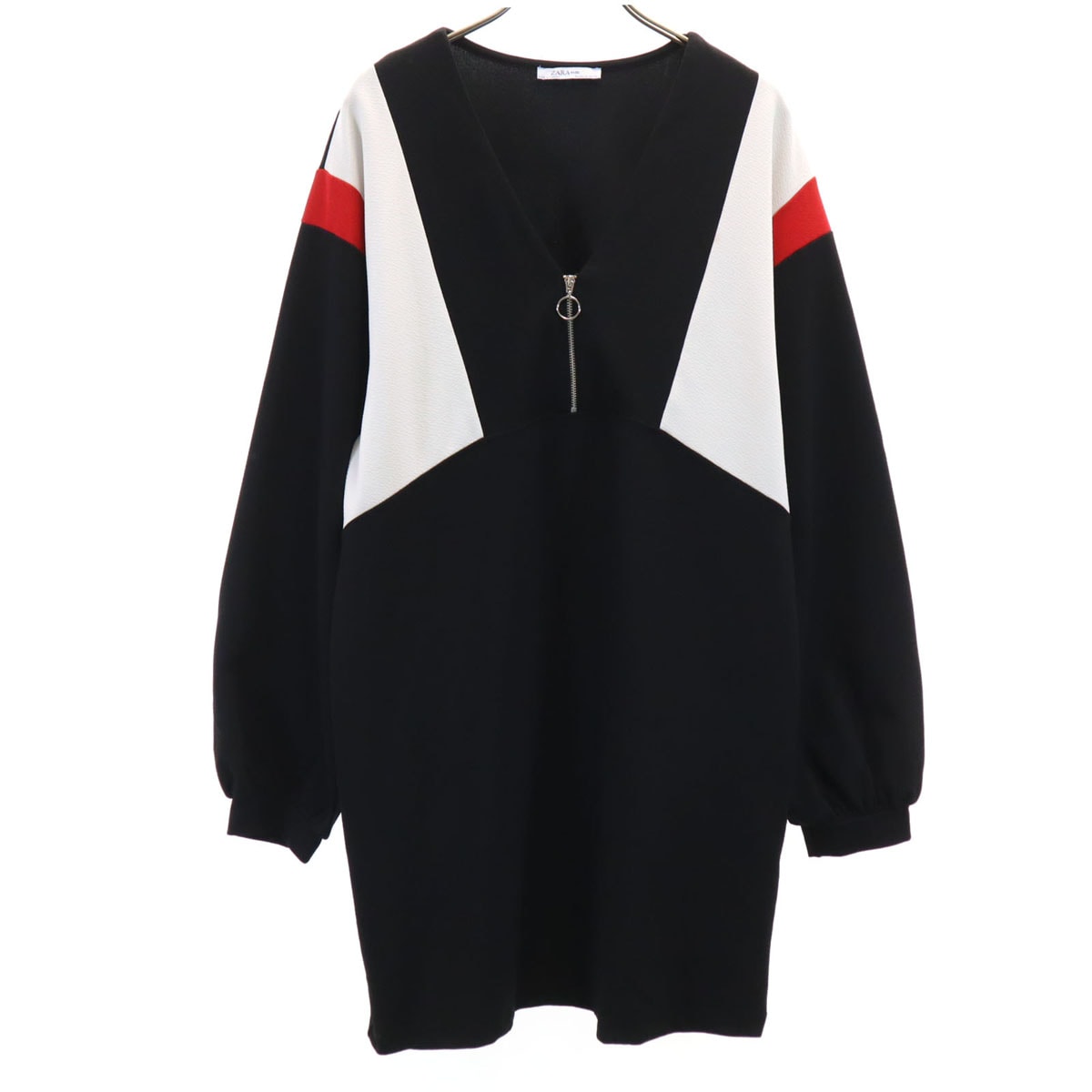 ZARA BASIC ザラベーシック 長袖 ミニワンピース M ブラック