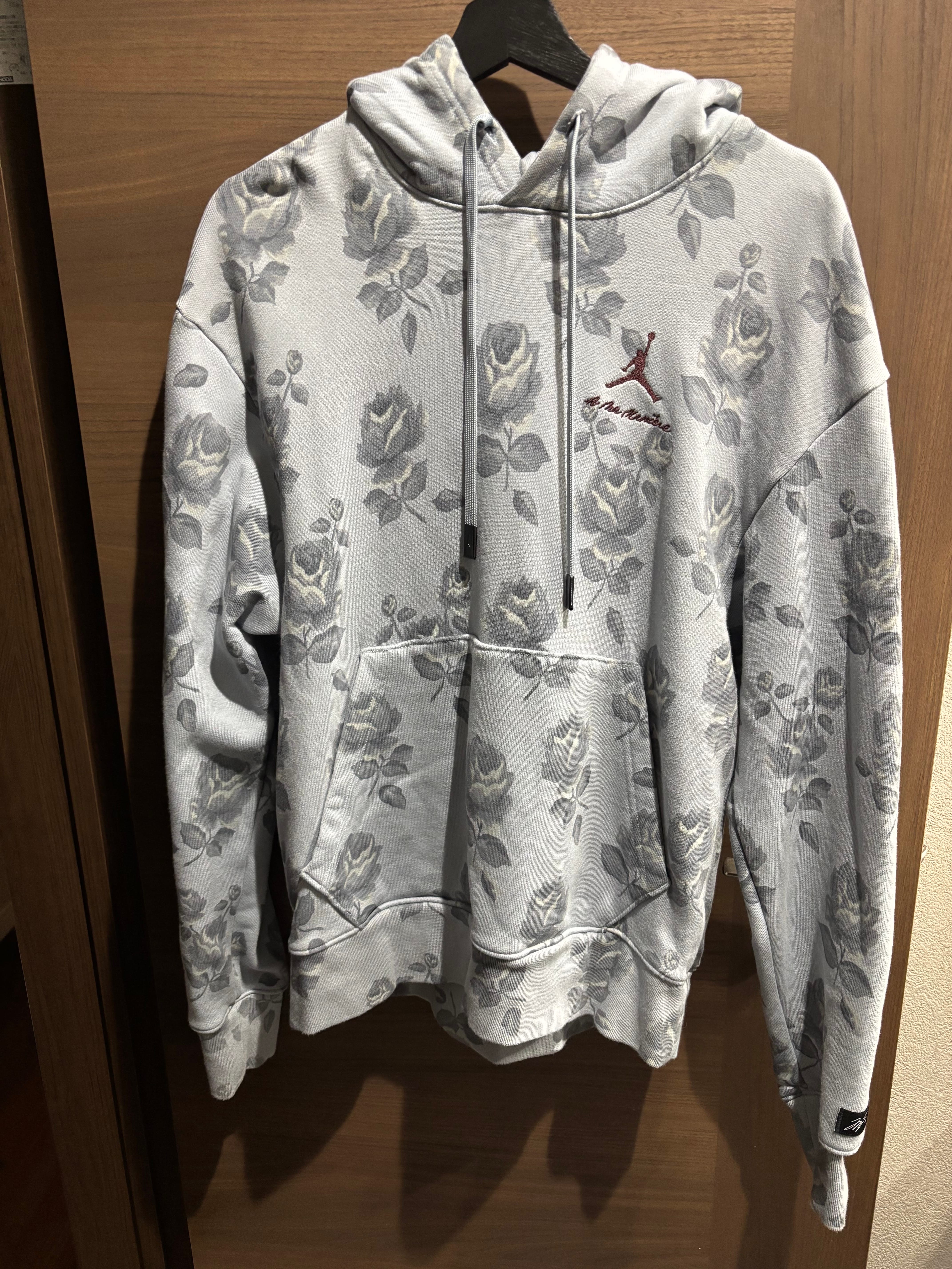 Jordan A ma maniere Allover Print Fleece Hoodie "Obsidian Mist"