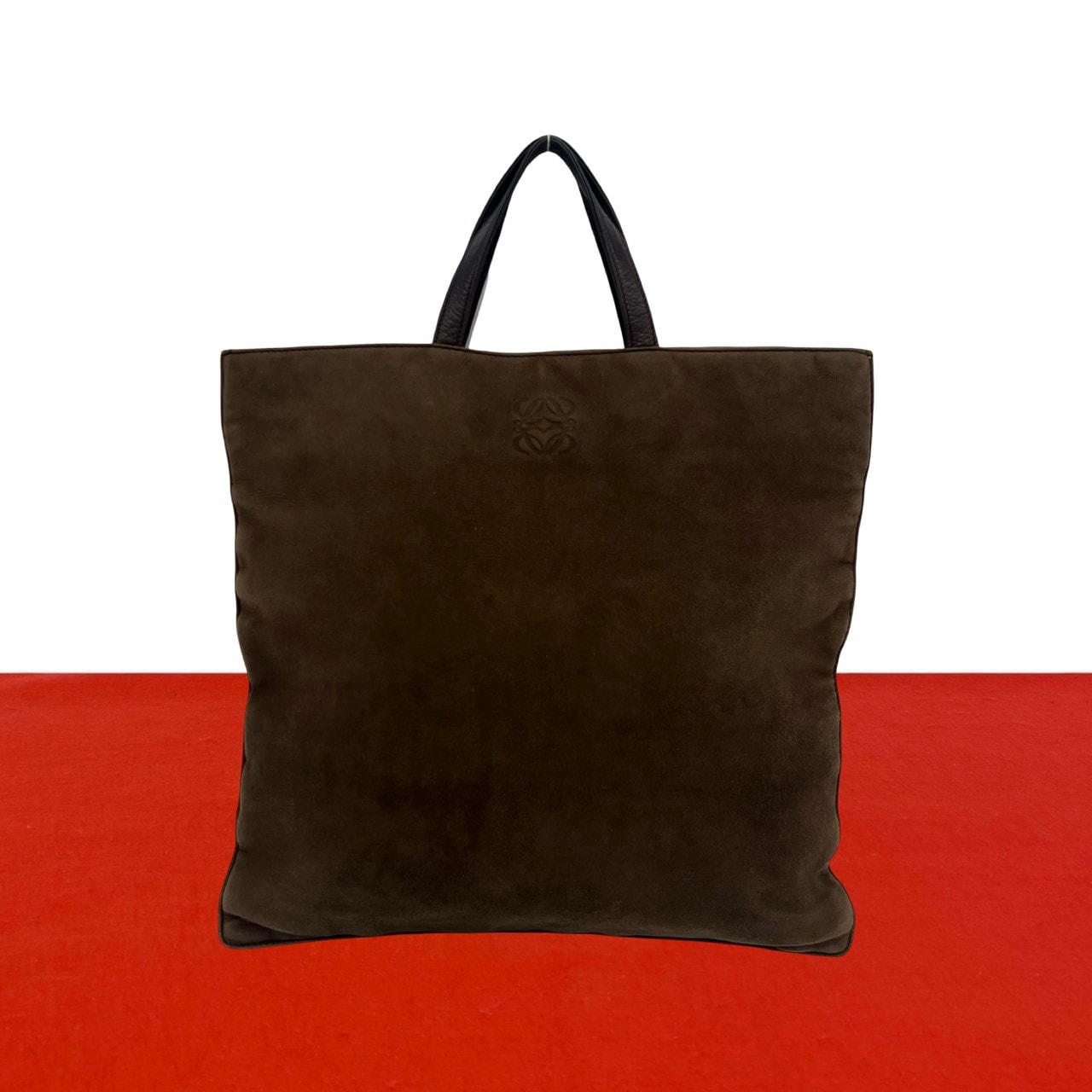 LOEWE ロエベ アナグラム ロゴ スウェード ハンドバッグ ブラウン
43137