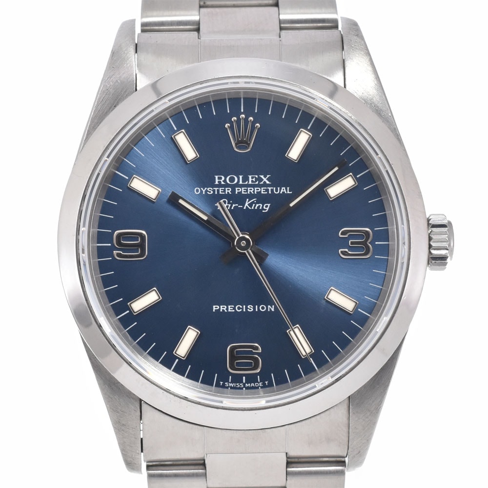 ロレックス ROLEX Ref.14000 エアキング Cal.3000 ブルー 自動巻き メンズ 腕時計 K#149920