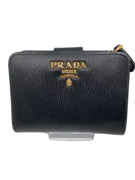 PRADA Small Saffiano Leather Wallet "Black"