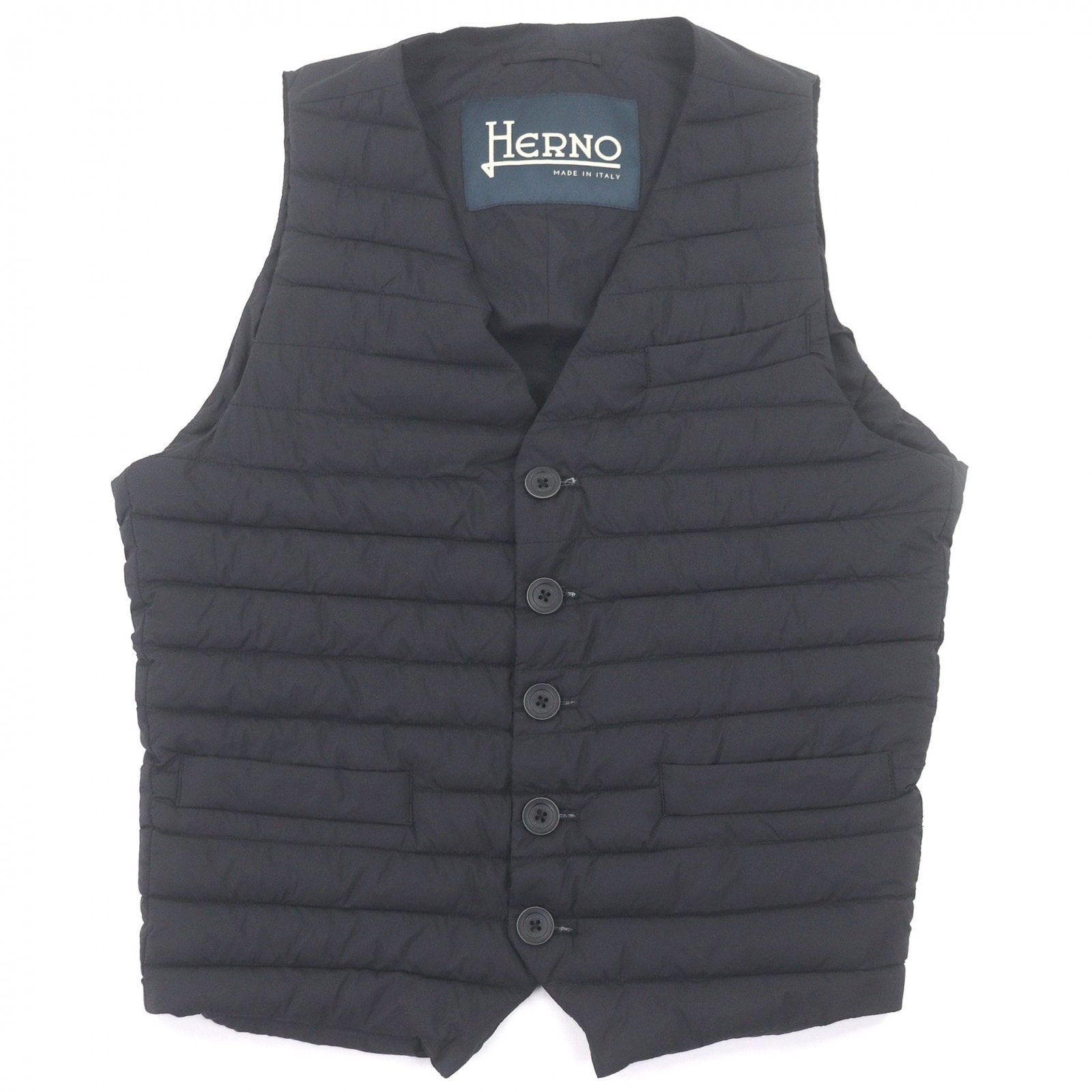 極美品 ヘルノ ベスト ネイビー メンズ 46 PC0039U