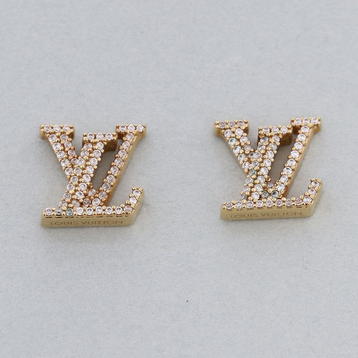 LOUIS VUITTON ルイ・ヴィトン ブルック ドレイユ LV アイコニックピアス ピアス M00609 メタル ゴールド  レディース【中古】