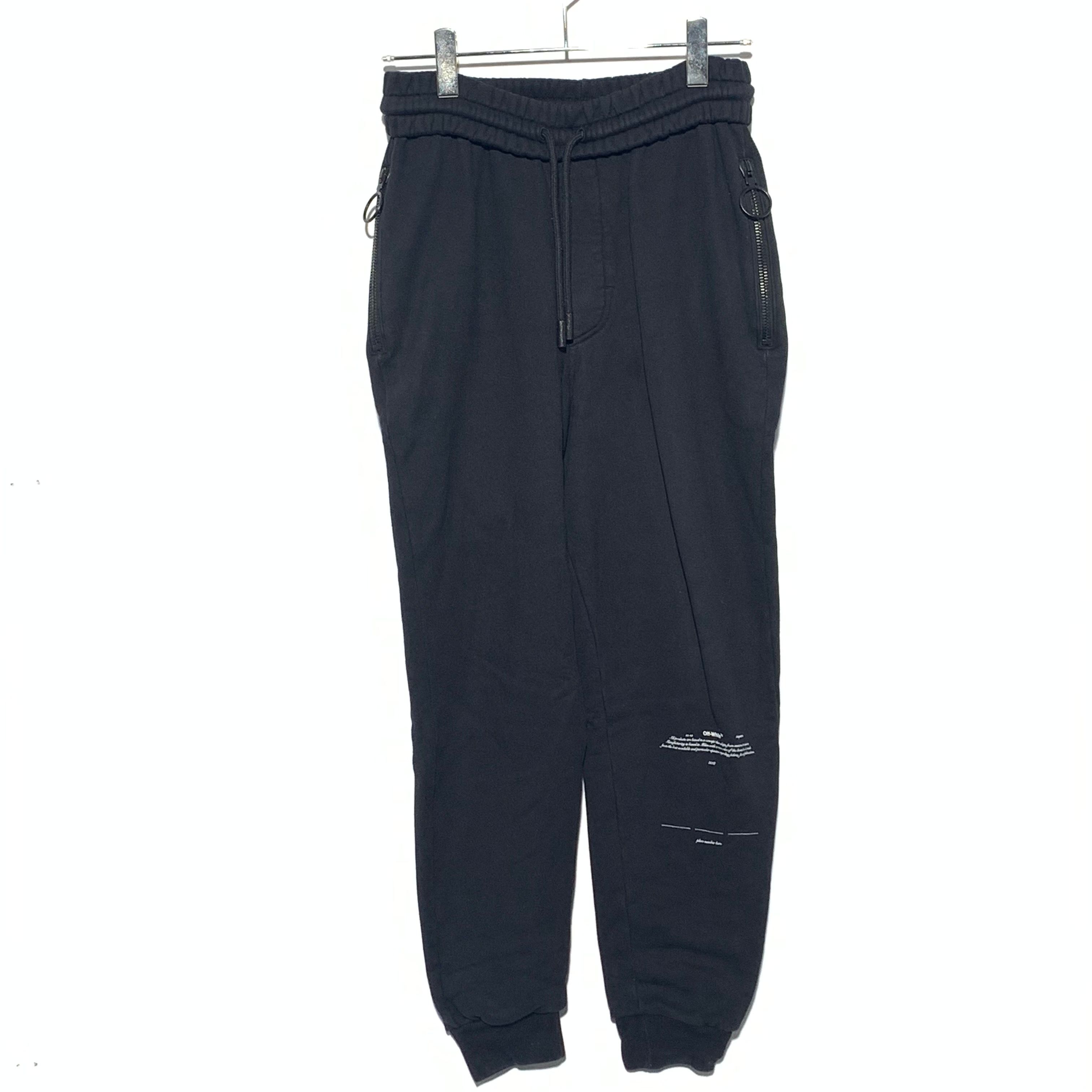 OFF-WHITE logo sweat pants  Black
