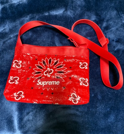 Supreme Bandana Tarp Side Bag "Red"