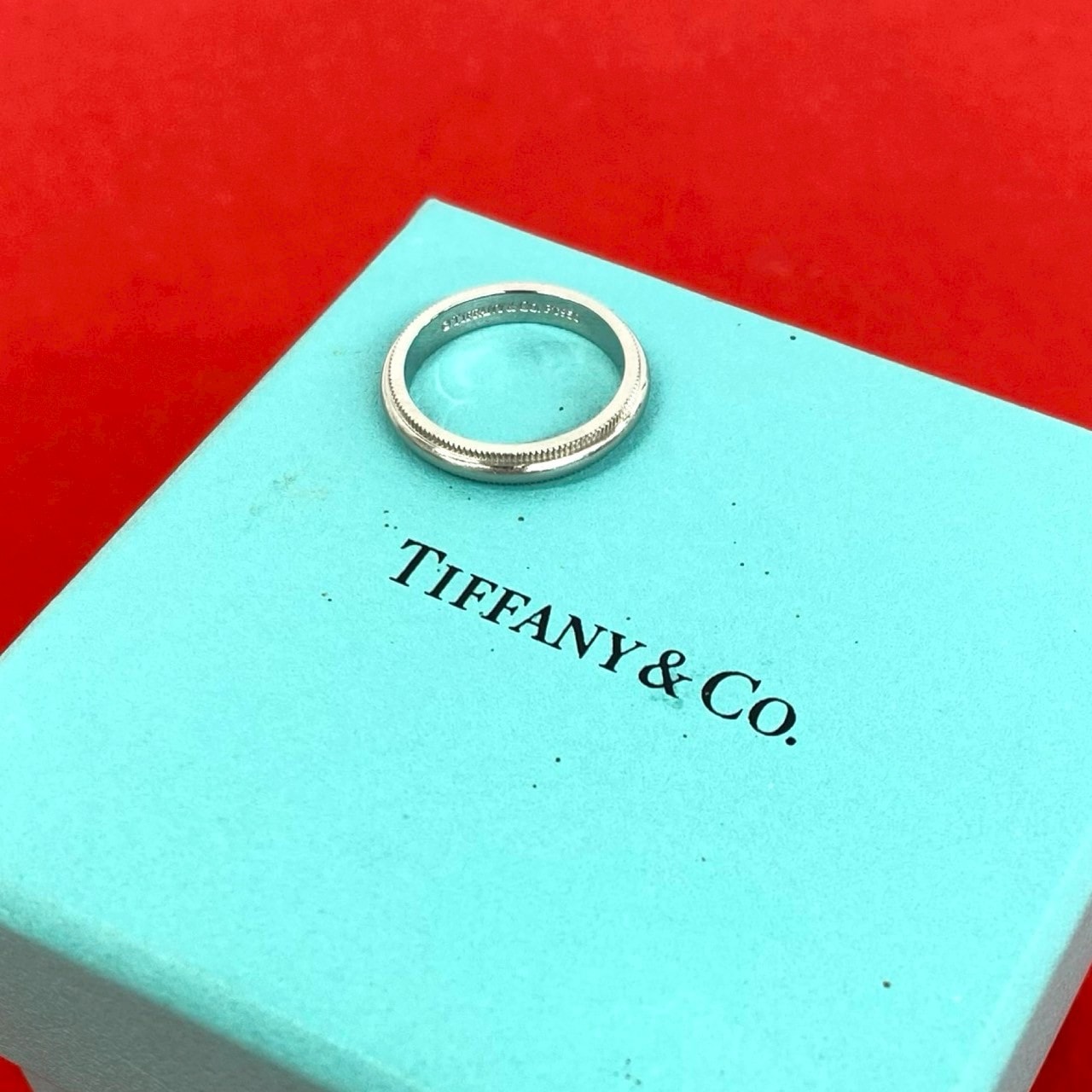 TIFFANY&Co. ティファニー ミルグレイン リング Pt950プラチナ リング・指輪 8号 シルバー
123-1