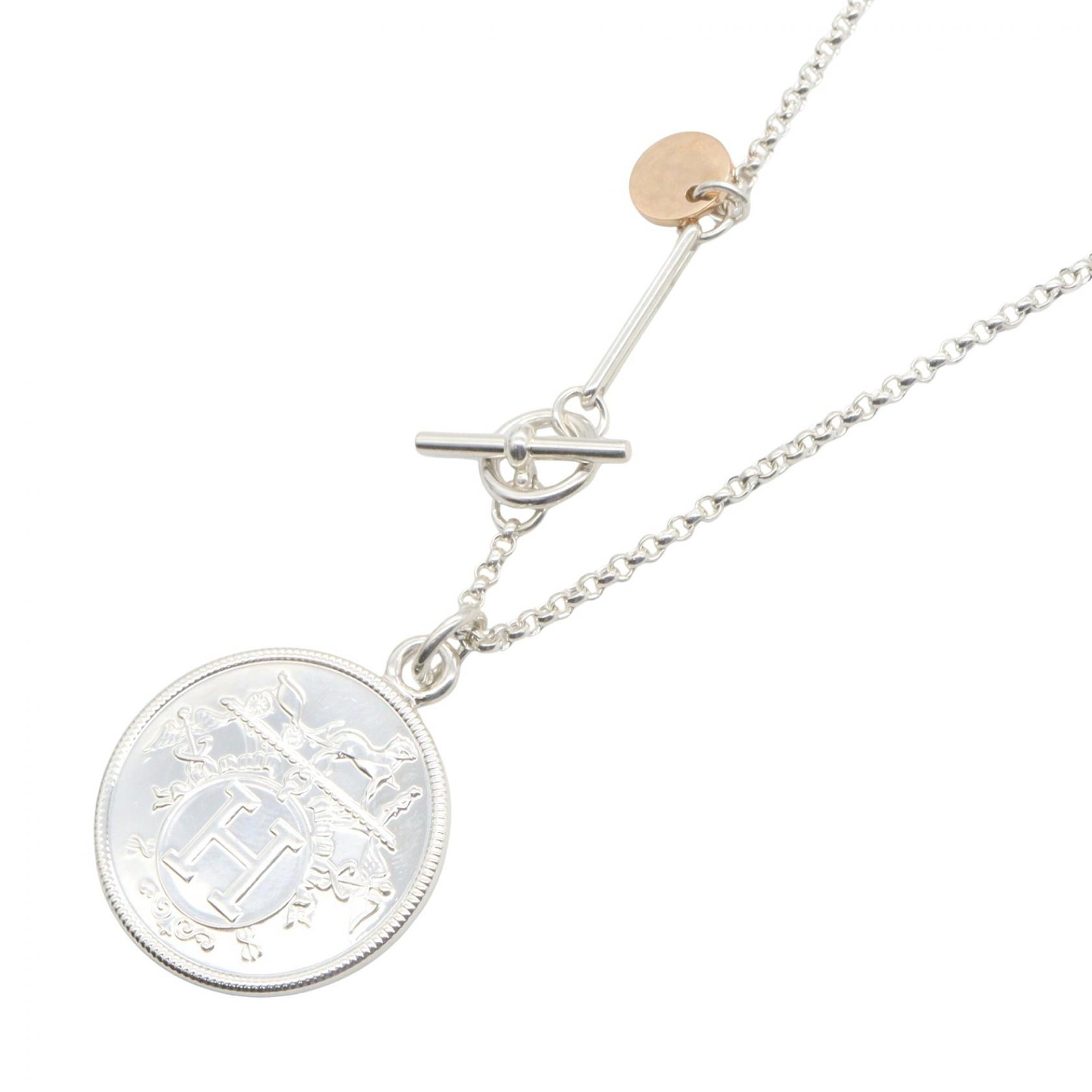 エルメス HERMES エクスリブリス ネックレス ネックレス ジュエリー K18PG(ピンクゴールド) シルバー925 レディース ゴールド系 / シルバー系 【中古】