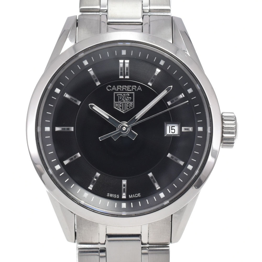 タグホイヤー TAG HEUER WV1414.BA0793 カレラレディ デイト ブラック クォーツ レディース 美品 腕時計 M#148176