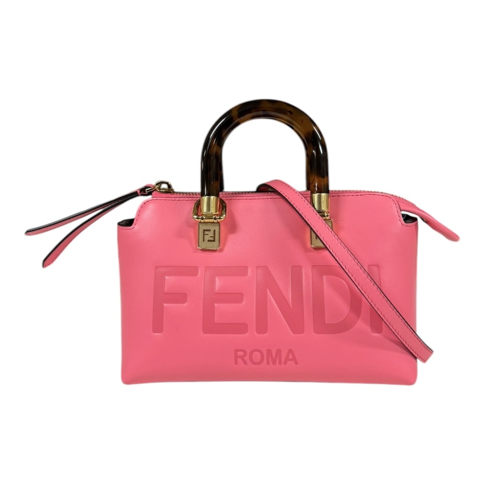 フェンディ バイザウェイ ミニ ショルダーバッグ レザー 8BS067 ピンク レディース FENDI  中古