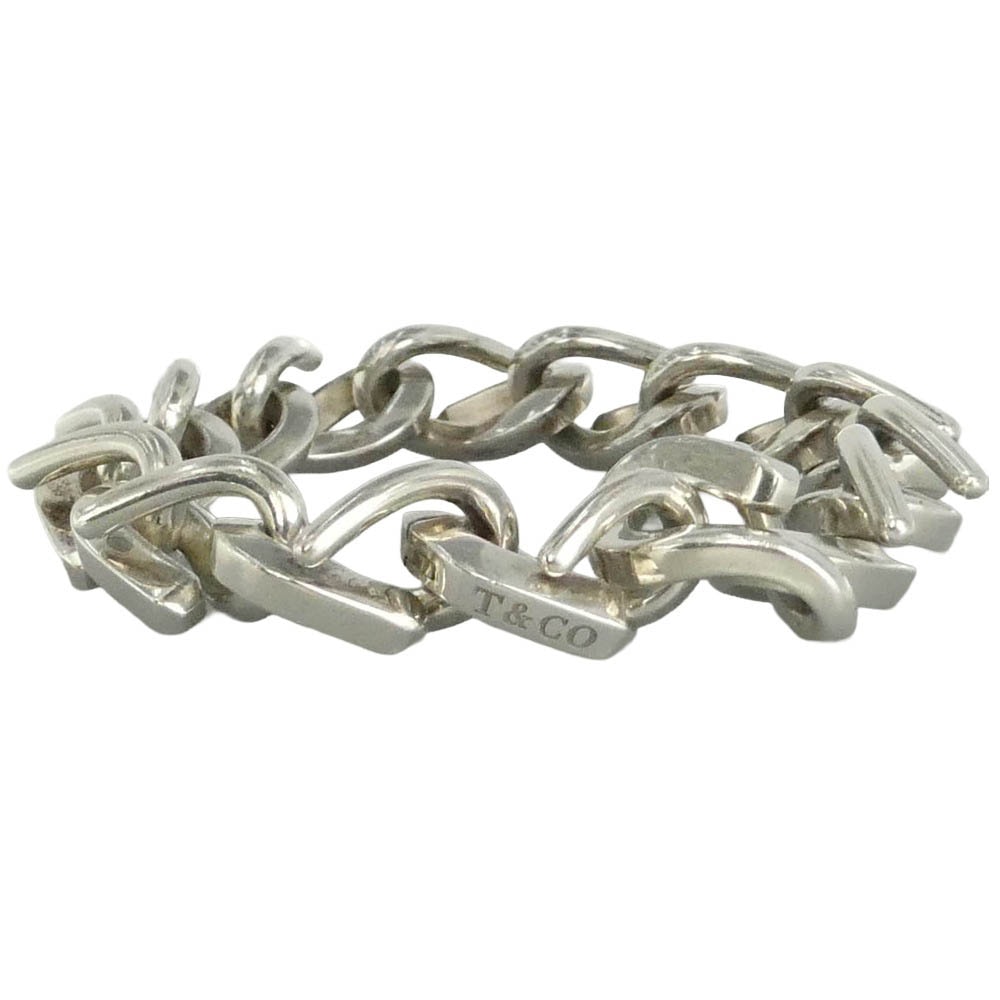D (傷や汚れあり)】TIFFANY&Co. ティファニー FORGE LARGE LINK