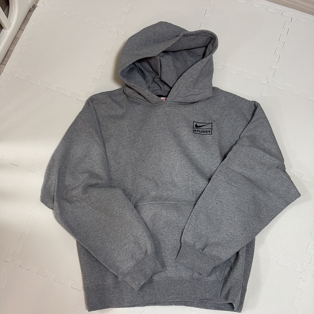 Stussy × Nike NRG Washed Hoodie (US Size) "Grey" DJ9488-063