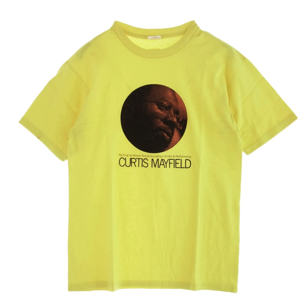 Supreme シュプリーム Tシャツ 11SS Curtis Mayfield photo Tee カーティス メイフィールド フォト 半袖 Tシャツ イエロー系 M イエロー系 M【極上美品】【中古】