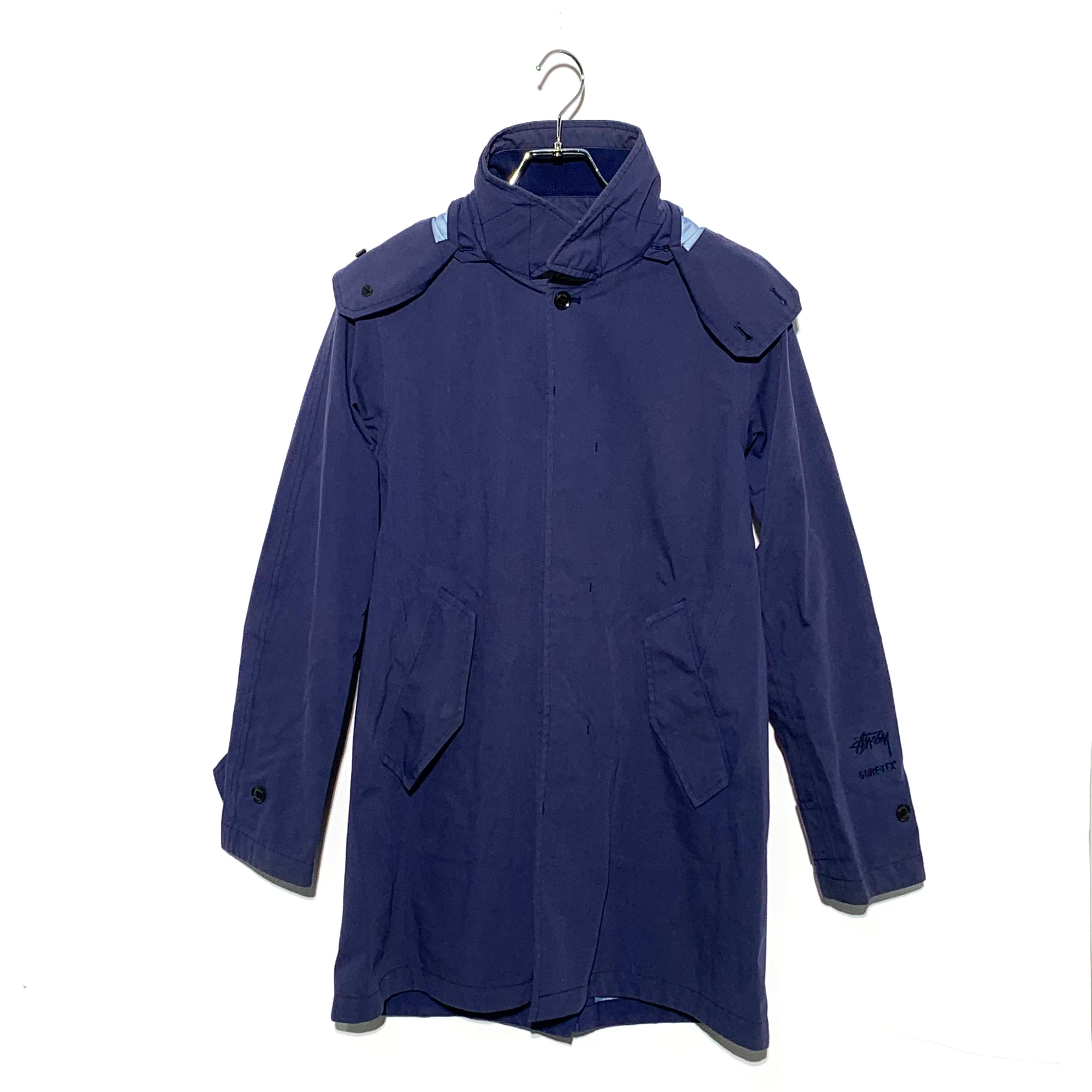 STUSSY GORE-TEX HOODED COAT Navy