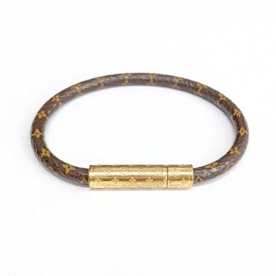 LOUIS VUITTON ルイ・ヴィトン ブラスレ LVコンフィデンシャル ブレスレット M6334 モノグラム ブラウン レディース【中古】