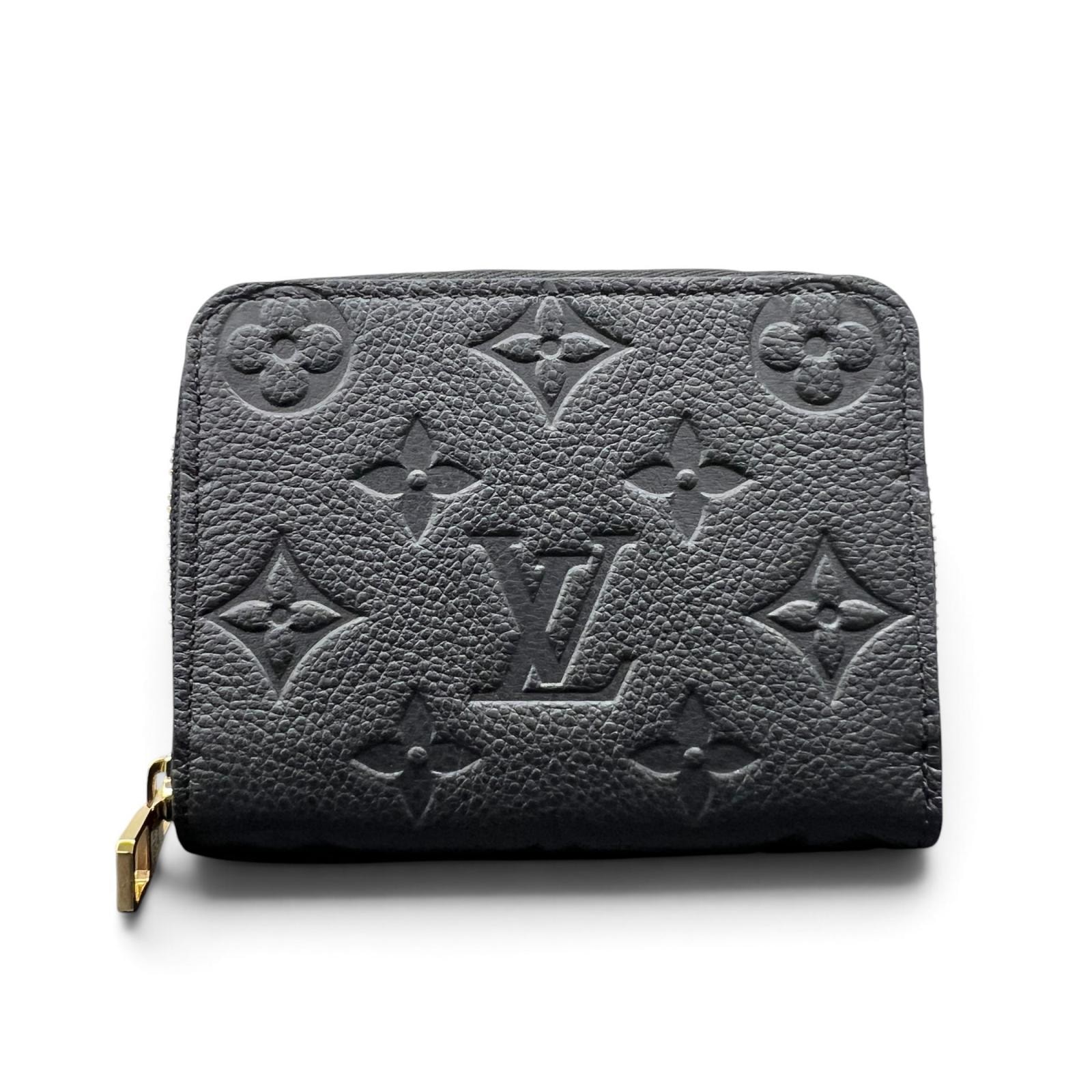 LOUIS VUITTON 展示品級美品 ルイヴィトン ジッピーコインパース モノグラムアンプラント ノワール コインケース M28797 レザー RFID確認済 箱・袋付属 ギフト ブラック LV SAランク 中古 鑑定済 ヴィトン財布【定価93,500円】