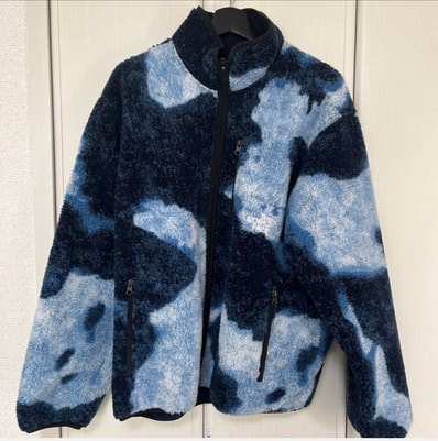 Supreme x The North Face Bleached Denim Print Fleece Jacket "Indigo"