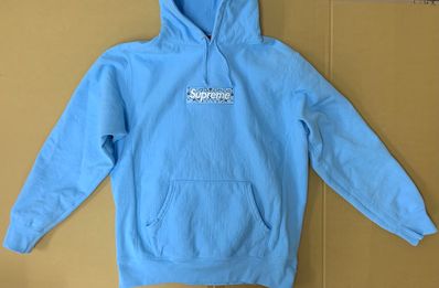 Supreme Bandana Box Logo Hooded Sweatshirt "Blue"