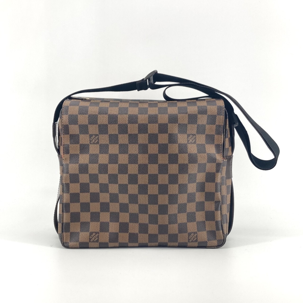 LOUIS VUITTON(ルイ・ヴィトン) ダミエ ナヴィグリオ コーティングキャンバス / レザー N45255 メッセンジャーバッグ ダークブラウン×モカベージュ