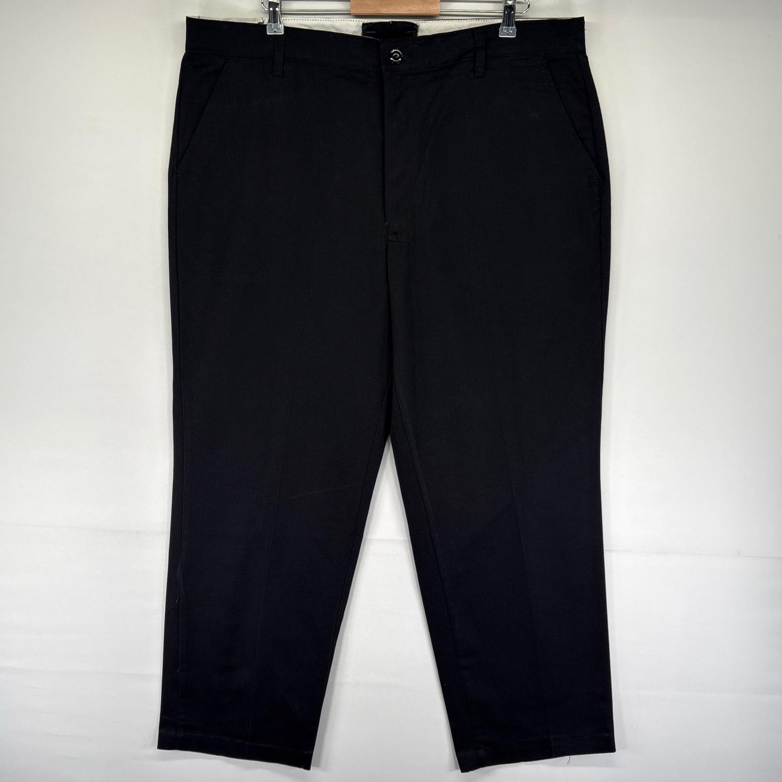 古着 レッドキャップ RED KAP パンツ チノパン スラックス ジッパーフライ 長ズボン 大きいサイズ W42 L32 ブラック系 メンズ