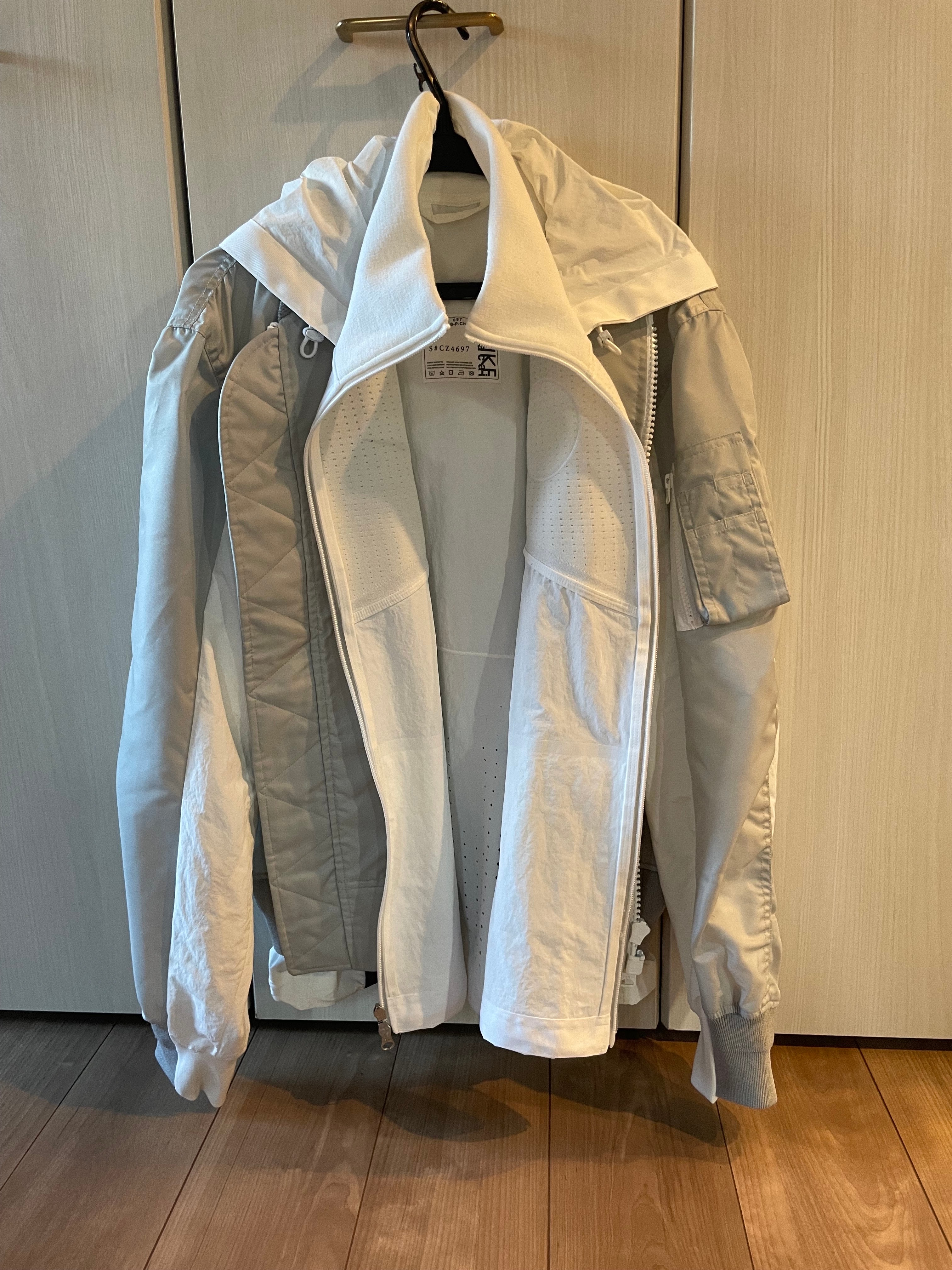 Nike x Sacai Women's NRG Layered Bomber Jacket"Grey Fog"