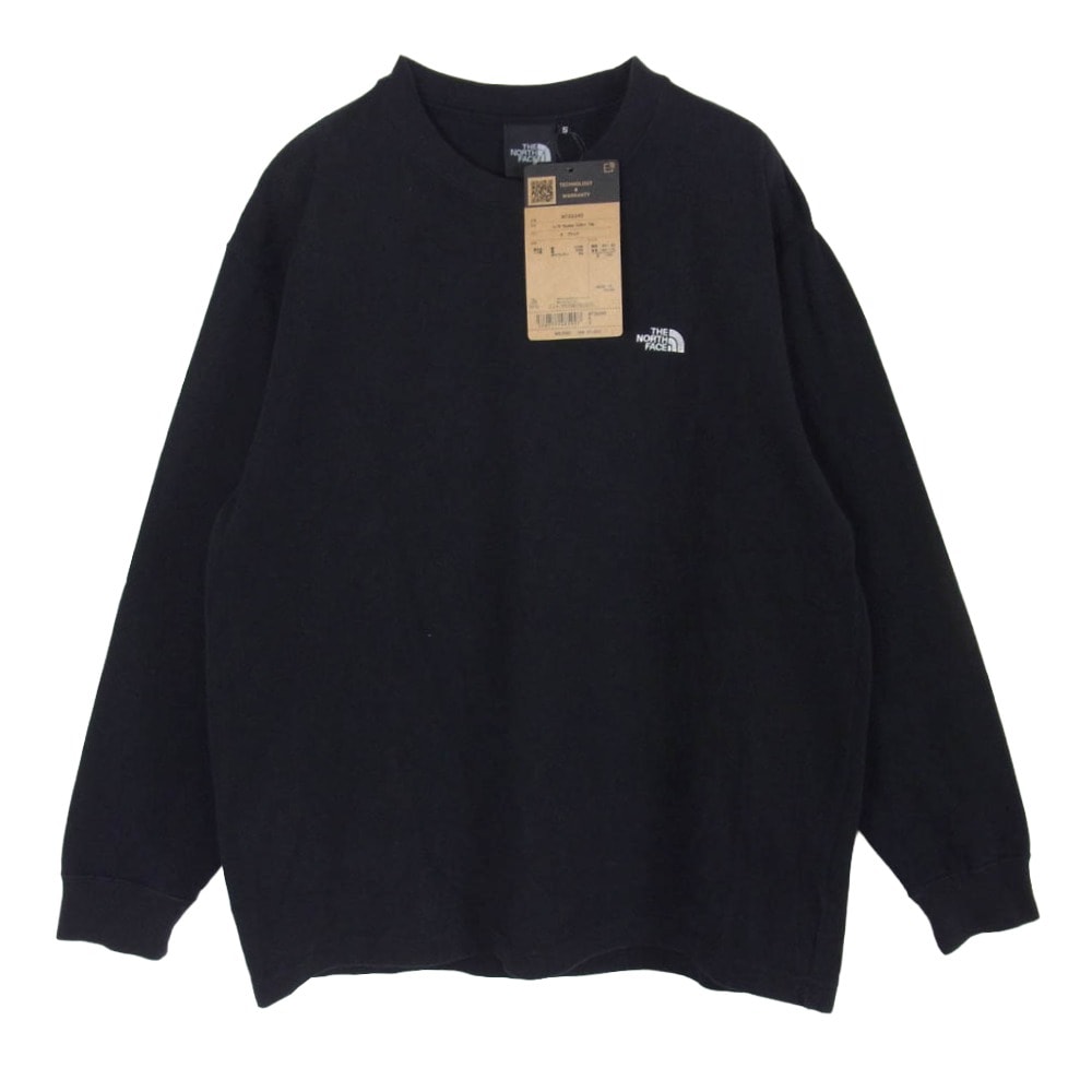 THE NORTH FACE ノースフェイス NT32345 L/S Nuptse Cotton Tee ロングスリーブ ヌプシ コットン 長袖 Tシャツ カットソー ブラック系 S【中古】