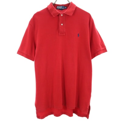 Polo by Ralph Lauren ポロバイラルフローレン 半袖 ポロシャツ M レッド 鹿の子