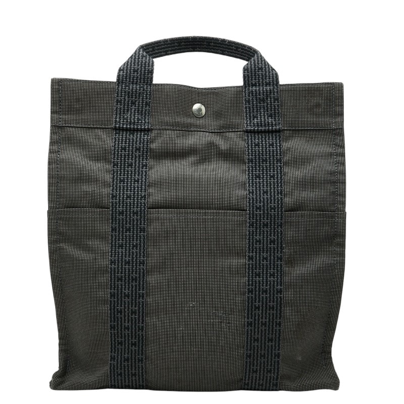 エルメス エールライン アドMM リュックサック 2WAY ハンドバッグ グレー キャンバス レディース HERMES 【中古】