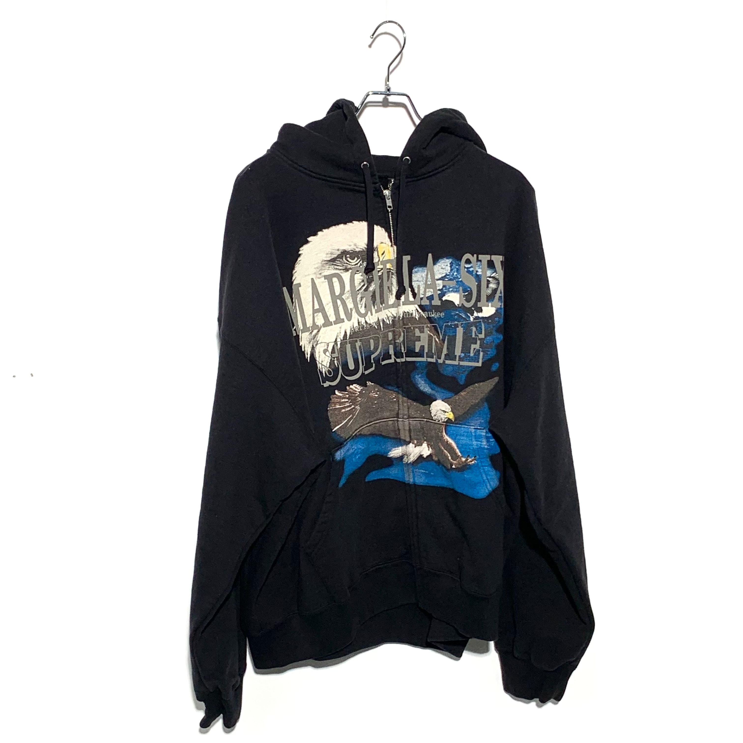 Supreme x MM6 Maison Margiela Eagle Zip Up Hooded Sweatshirt "Black"