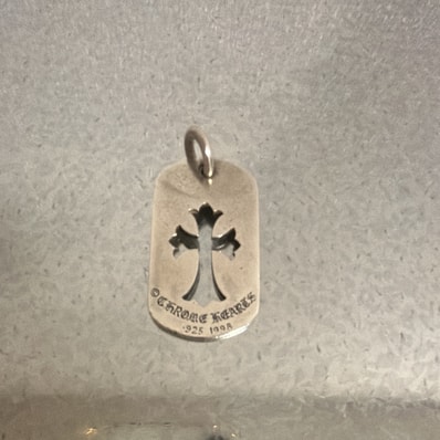 Chrome Hearts Cutout Cross Large Dog Tag Pendant Top SV925 "Silver"