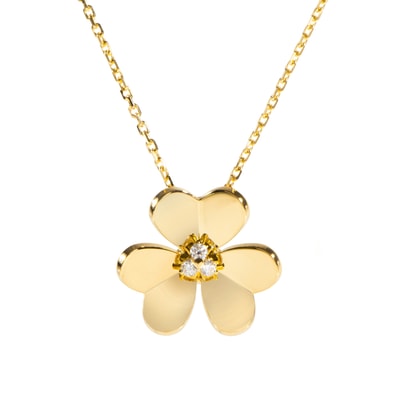 Van Cleef & Arpels ヴァンクリーフ&アーペル フリヴォル ペンダント ラージモデル VCARC96800 ネックレス K18YG ダイヤモンド ゴールド【中古】