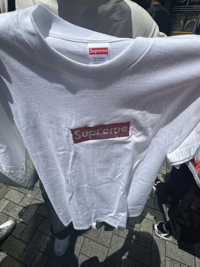 Supreme / Swarovski® Box Logo Tee "White"