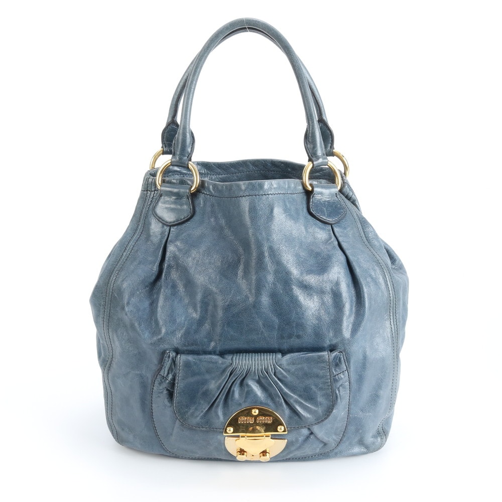 ■美品 ミュウミュウ トート バッグ レザー