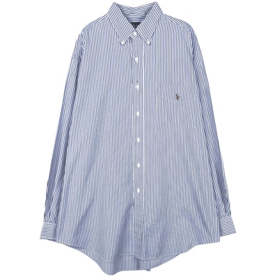 古着 ラルフローレン Ralph Lauren TILDEN 長袖 ボタンダウンストライプシャツ メンズL相当/eaa649586