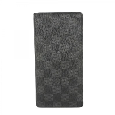 【6dd5021】ルイヴィトン 長財布 ダミエ・グラフィット ポルトフォイユブラザ N62665 ブラック【中古】メンズ