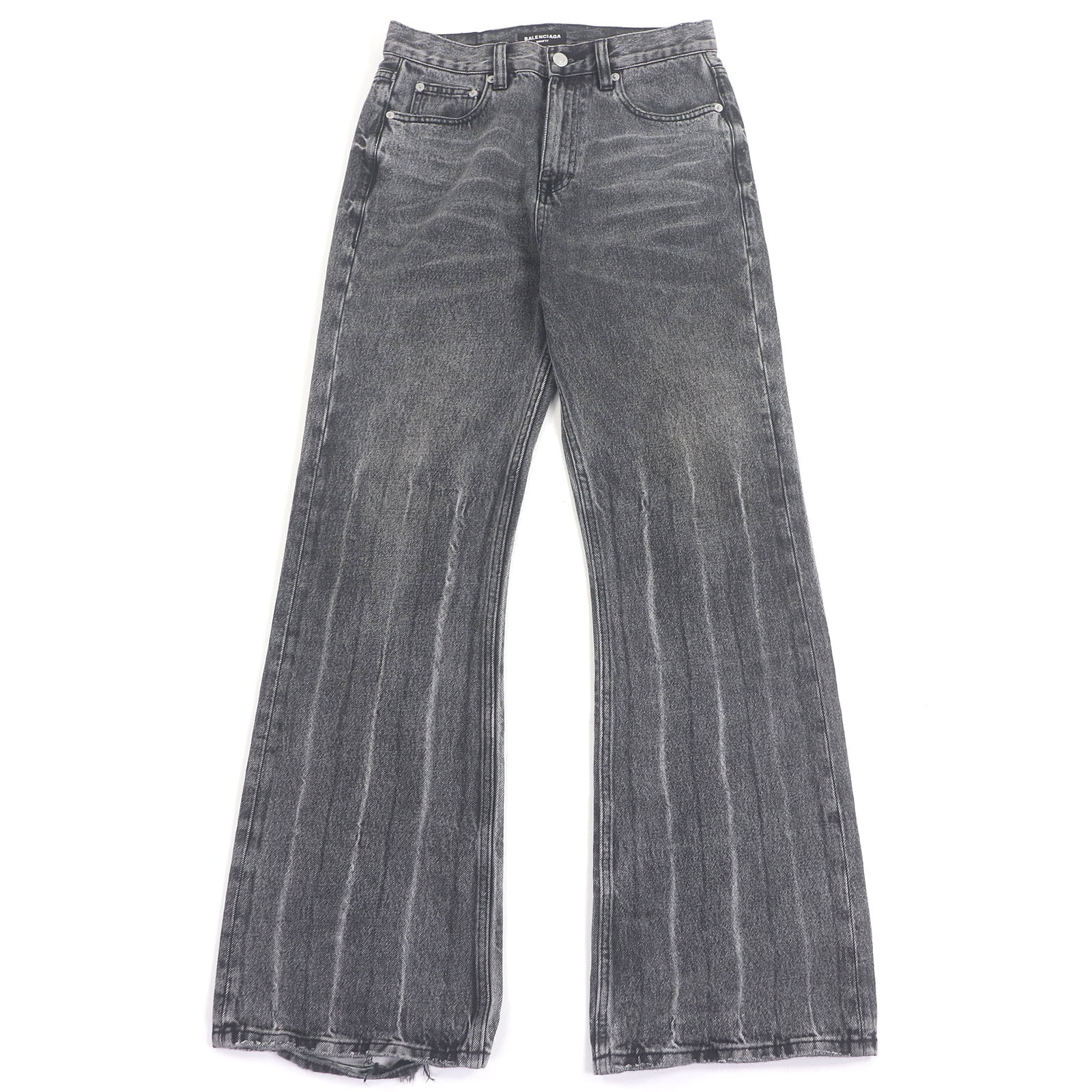 BALENCIAGA Denim Flared Pants "Black"