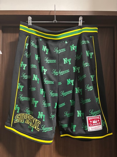 Supreme x Mitchell & Ness Monogram Basketball Short "Black"
