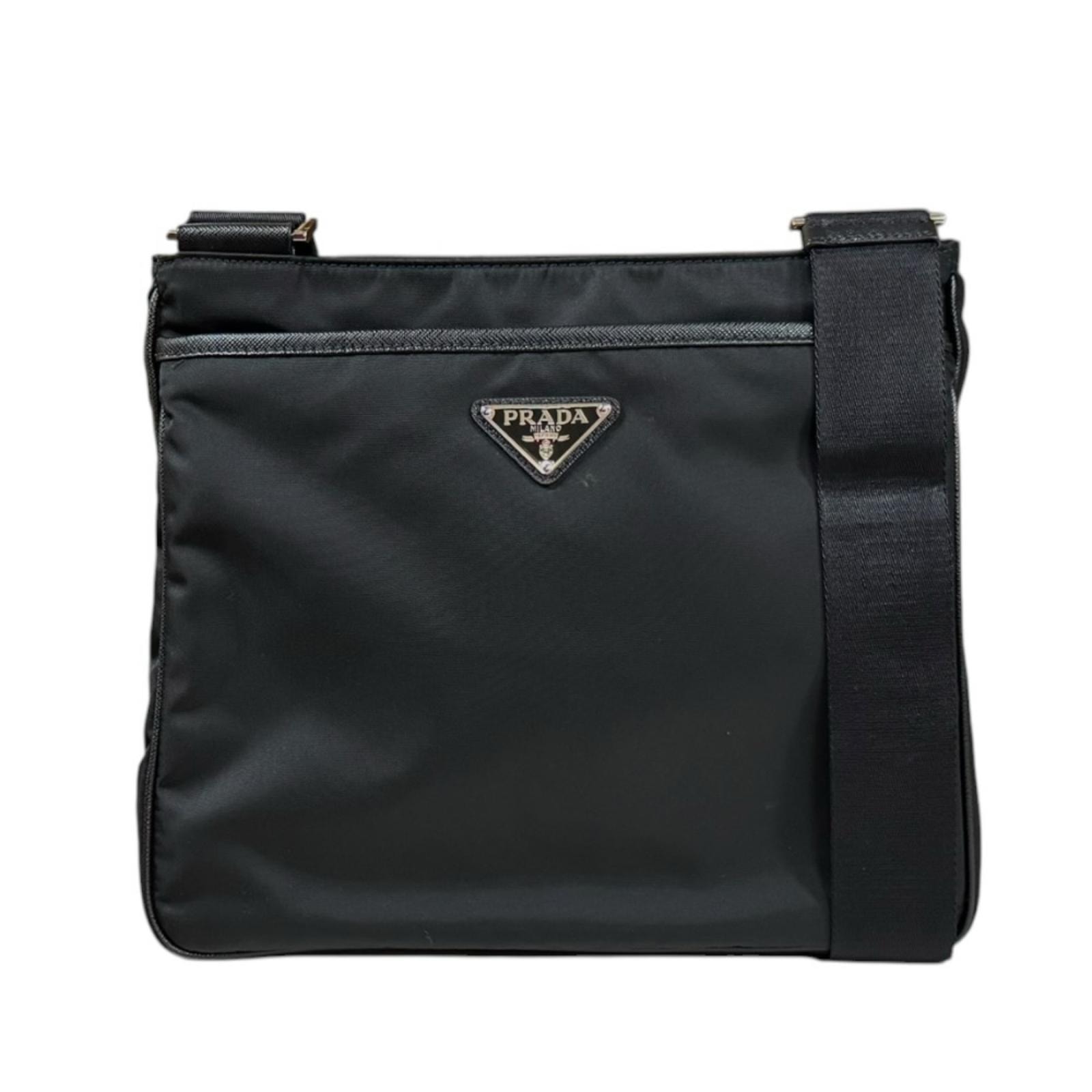 プラダ ショルダーバッグ リナイロン 2VH118 ブラック メンズ PRADA  中古