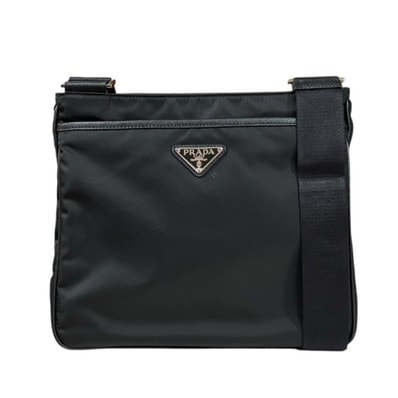 プラダ ショルダーバッグ リナイロン 2VH118 ブラック メンズ PRADA 中古