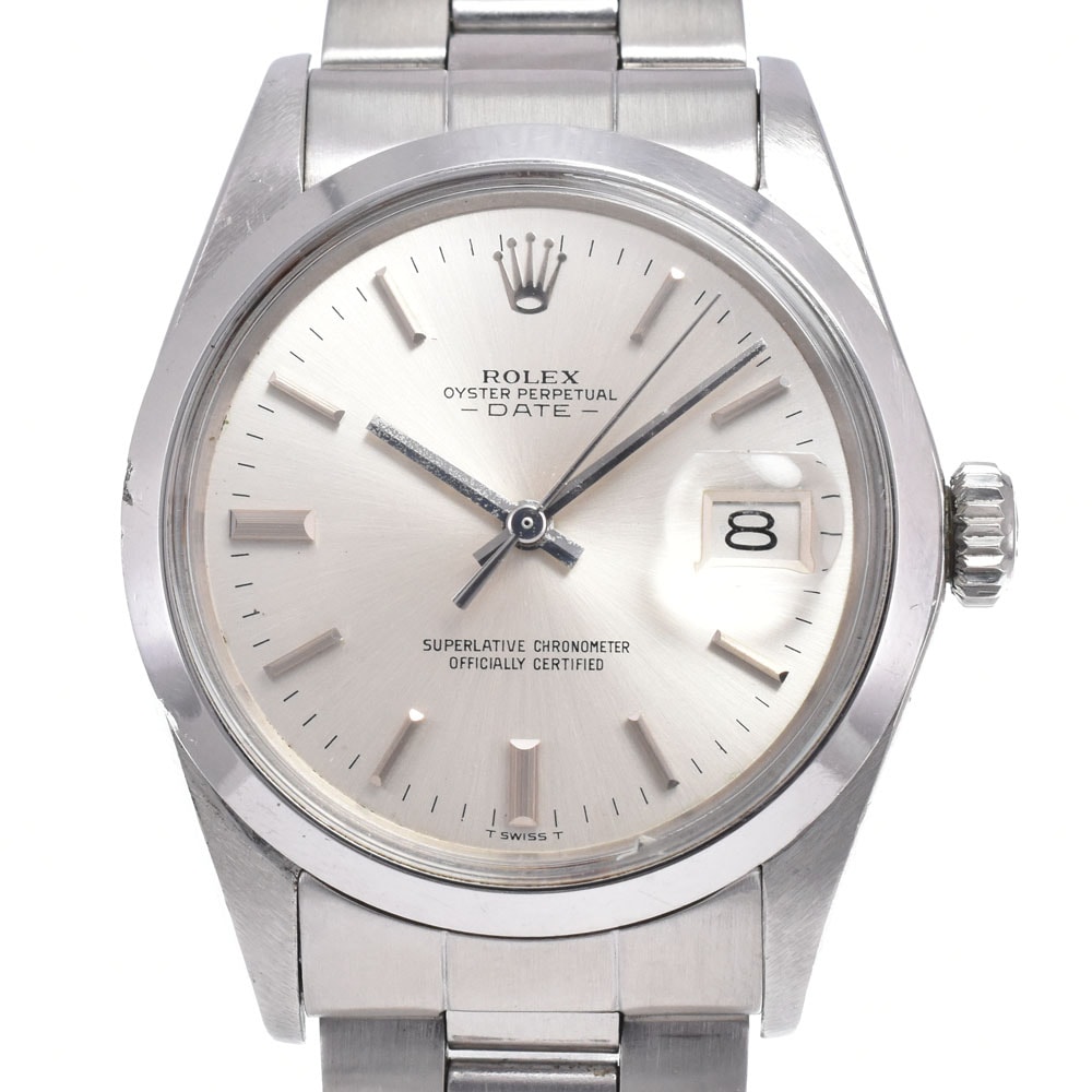 ロレックス ROLEX 1500 ヴィンテージ オイスターパーペチュアル デイト Cal.1570 シルバー 自動巻き メンズ 良品 腕時計 C#149008