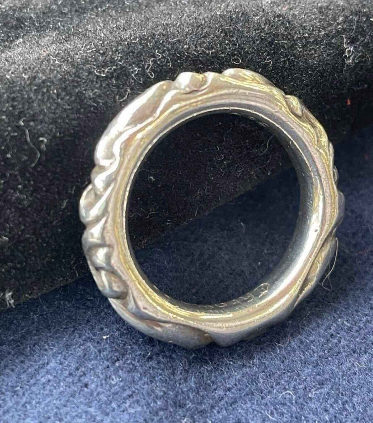 Chrome Hearts Scroll Band Ring "Silver"